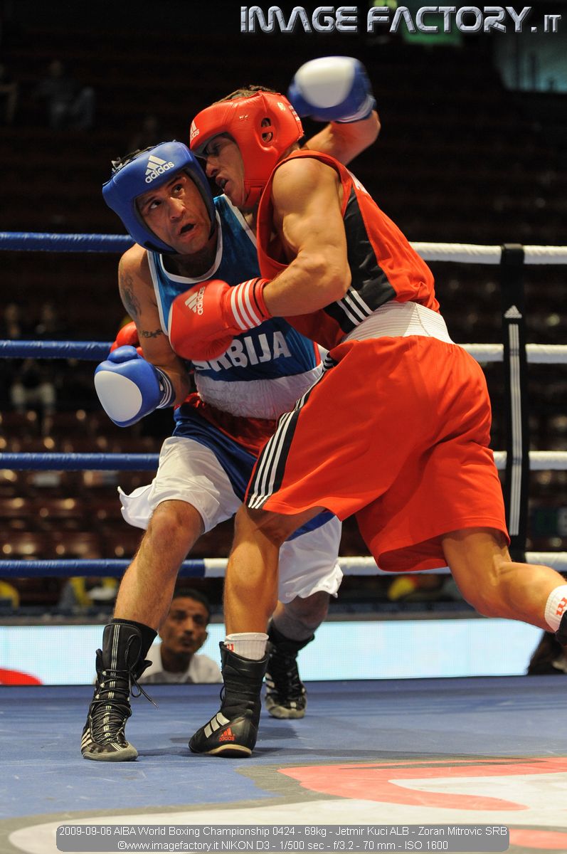 2009-09-06 AIBA World Boxing Championship 0424 - 69kg - Jetmir Kuci ALB - Zoran Mitrovic SRB